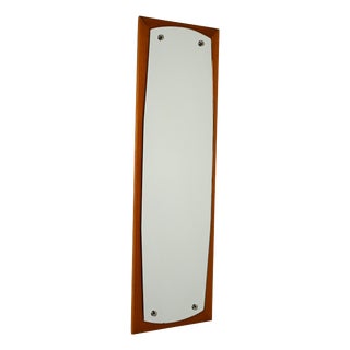 Scandinavian Mahogany Wall Mirror, 1950s For Sale