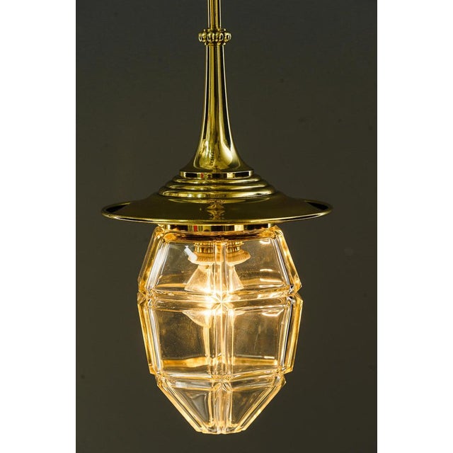 Art Deco Hanging Lamp with Cut Glass Shade, Vienna, Austria, 1920s For Sale - Image 13 of 14