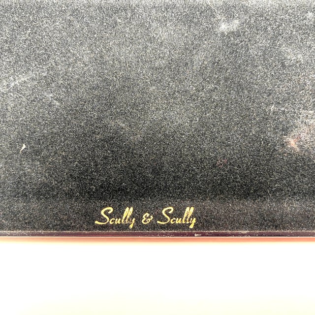 Early 21st Century Scully & Scully Florentine Double Pen Set Navy Leather Made in America For Sale - Image 9 of 9