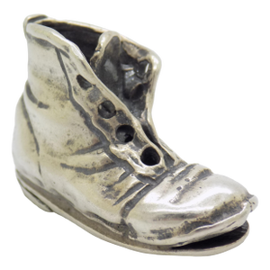 Vintage Italian Handmade Genuine Silver Rare Old Boot Shoe Figurine Miniature