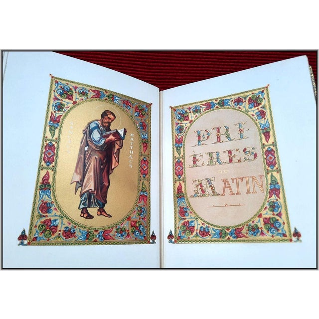 (1860) Christian "Book of Hours" With 180 Chromolithographs - Fine Binding Illustrated Antique Devotional Catholic Bible Art For Sale - Image 9 of 18
