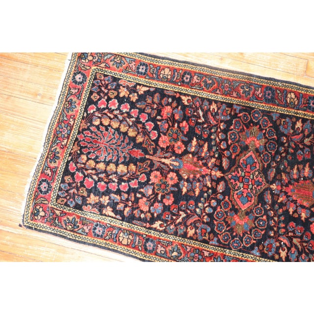 Navy small 1920s Sarouk Mat