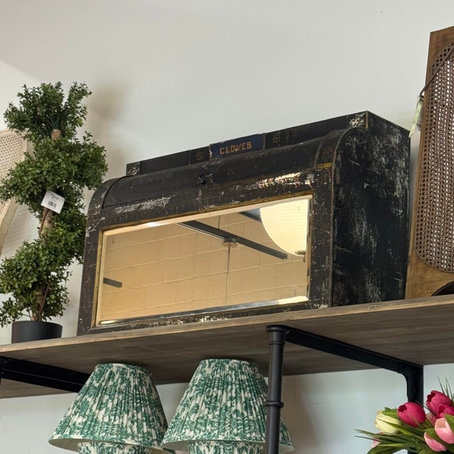 Industrial Antique Monrad & Co. Chicago Cloves General Store Display Cabinet For Sale - Image 3 of 4
