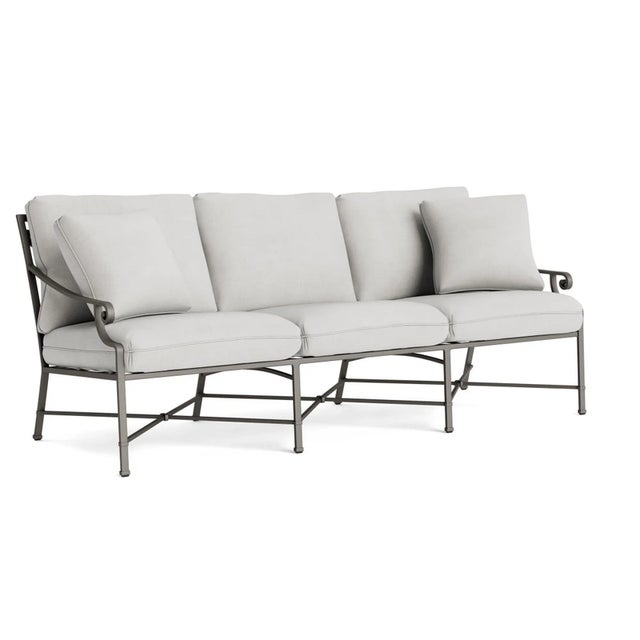 Brown Jordan Venetian Sofa, Mica frame with Fusion Dove fabric For Sale - Image 12 of 12