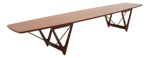 Large Surfboard Coffee Table by Kurt Ostervig for Jason Møbler, 1960s
