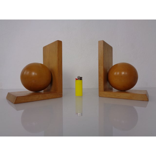 Wooden Bookends by VEB Naumburg, East Germany, 1960s, Set of 2 For Sale - Image 6 of 17