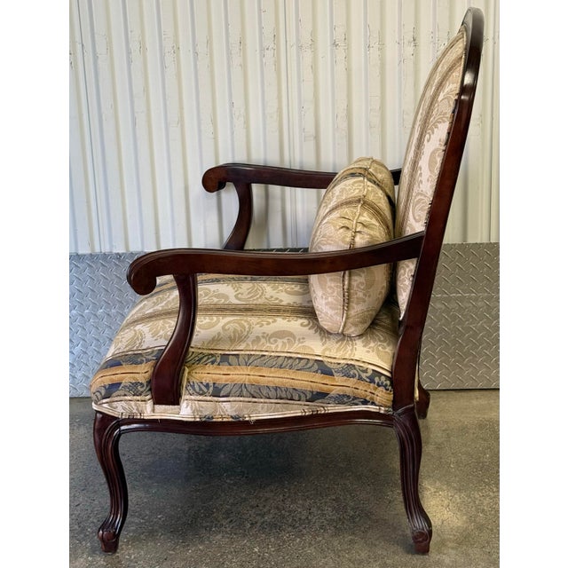 Flexsteel French Upholstered Fauteuil Armchair For Sale In New York - Image 6 of 10