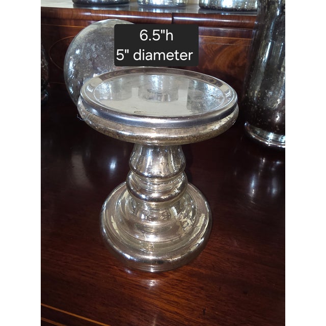 Collection of Vintage Mercury Glass Items For Sale - Image 4 of 10