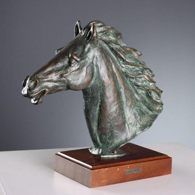 Bronze Horse Head by Anna Blasi For Sale - Image 10 of 10