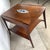 Mid 20th Century John Stuart Inc. Walnut Two-Tier End Table — Enamel Inlay Top, Splayed Legs, 1960s For Sale - Image 5 of 12