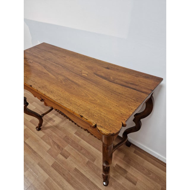 Italian Console Table in Walnut, Mid-19th Century For Sale - Image 15 of 18