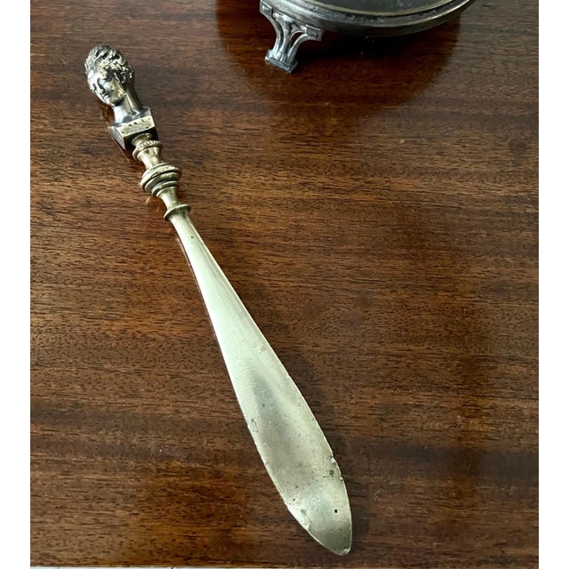 Mid 19th Century Bronze Bust of a Lady Letter Opener For Sale In Los Angeles - Image 6 of 8