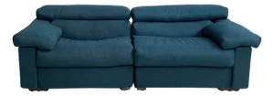 Italian Modern Blue Fabric Sofa Erasmo by Afra and Tobia Scarpa for B&b, 1970s