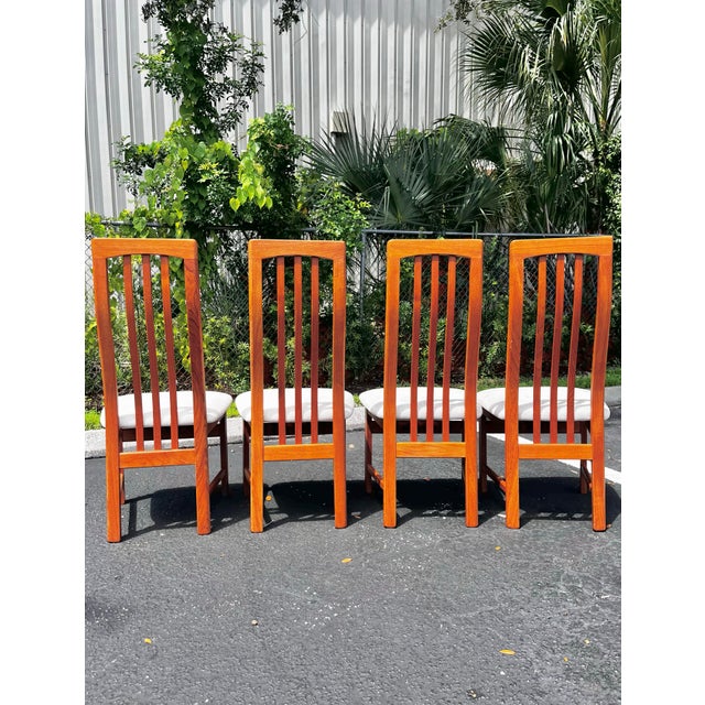 Mid Century Modern Teak Dining Chairs Made in Canada | Set of Four by Nordic Furniture For Sale - Image 9 of 12