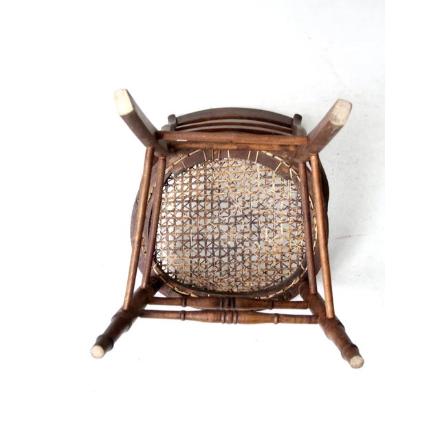 Antique Victorian Cane Seat Chair For Sale - Image 12 of 12