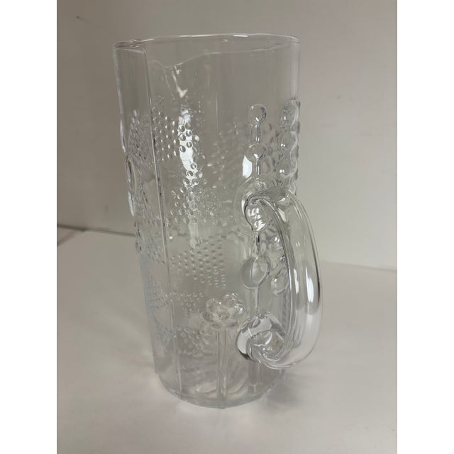 Vintage Iittala Finland 'Flora' Glass Pitcher For Sale In Raleigh - Image 6 of 10