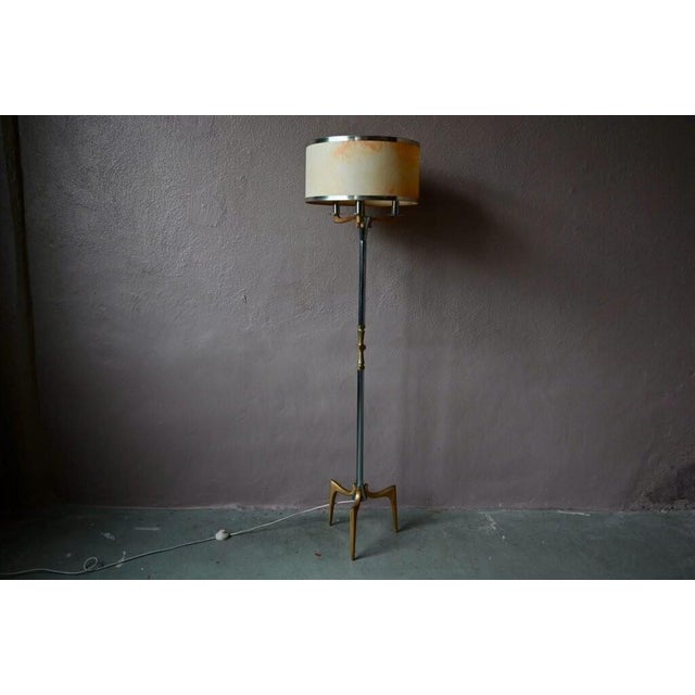 Vintage Regency Brass Floor Lamp, 1970s For Sale - Image 12 of 15