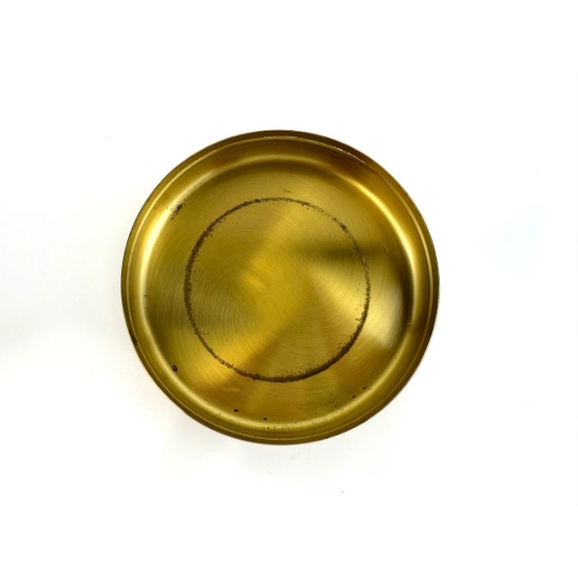 1960s Mid-Century Italian Glass and Brass Ashtray With Twisted Rope Detail For Sale - Image 13 of 17