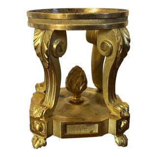 Antique French Gilt Bronze Display Mount or Base Stand for a Porcelain Vase or Bowl For Sale