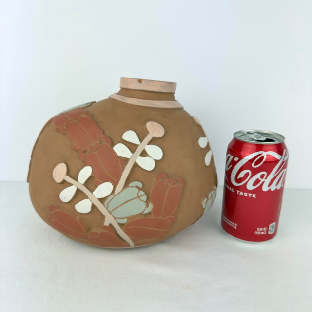 Camille Bernal Gallegos Pottery Vessel - Hand Coilsd With Carved Beetles & Plants For Sale - Image 11 of 11