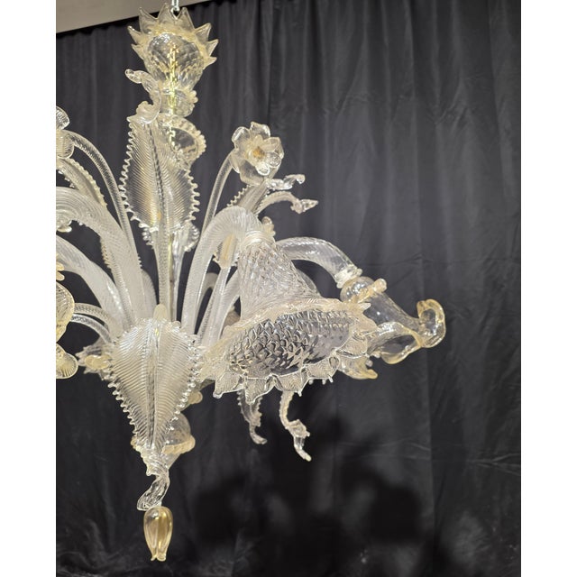 Mid-Century Modern Vintage Murano Chandelier, 1980s For Sale - Image 3 of 5