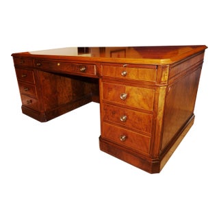 Mid 20th Century Executive Desk, Resolute Style For Sale