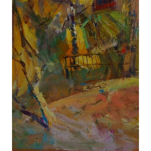 Antique Autumn Cityscape Oil Painting, Ukrainian Soviet Art 81-70 For Sale - Image 4 of 6