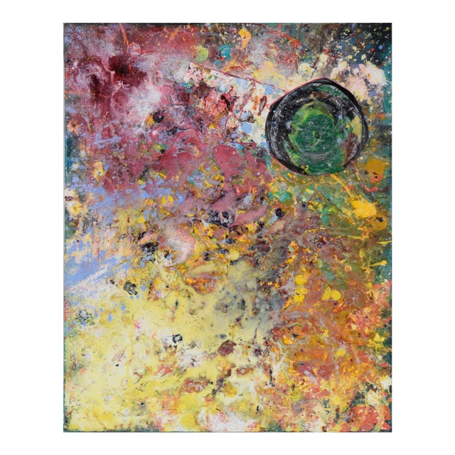 "Foundation" - Abstract Expressionist Assemblage in Acrylic on Canvas by Charles David Francis For Sale