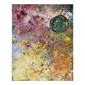 "Foundation" - Abstract Expressionist Assemblage in Acrylic on Canvas by Charles David Francis