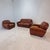 Animal Skin Vintage Club Chairs and Sofa in Saddle Leather by Jan Frantzen, Set of 3 For Sale - Image 7 of 18