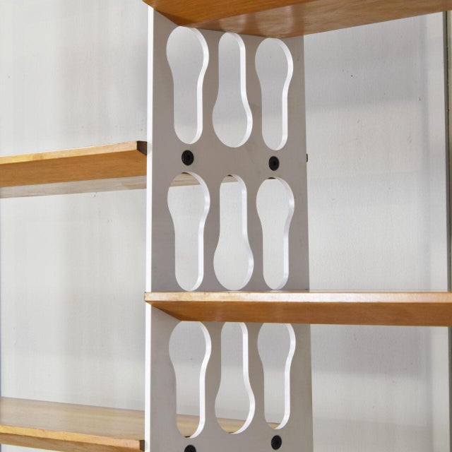 Mid-Century Misia Arte Teak & Lacquered Metal Bookshelf, 1960s For Sale - Image 9 of 12