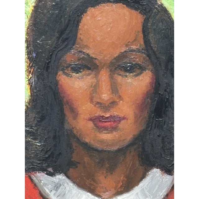A beautiful, colorful portrait of the artist Georges Longueville. Dimensions without frame: 46 cm x 38 cm Dimensions...