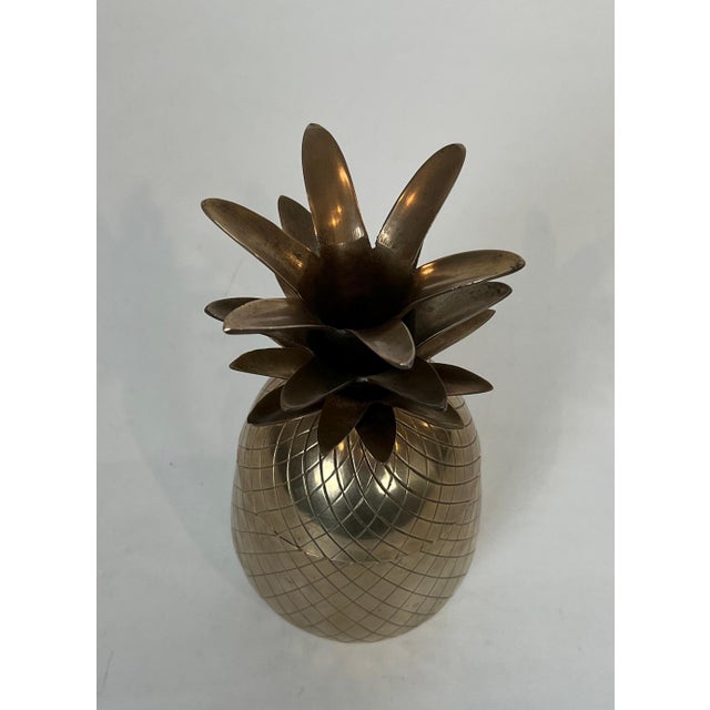 1970s 1970s Pineapple ice bucket in brass and steel For Sale - Image 5 of 12
