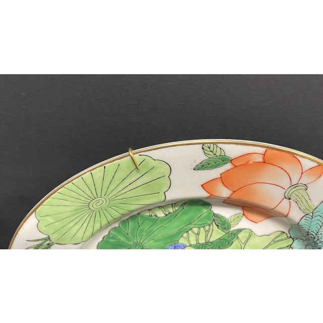 Pair of Asian Porcelain Plates For Sale - Image 4 of 5