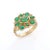 Green Emerald and Diamond Cocktail Ring in 14k gold Size 7 (All Sizes Available) For Sale - Image 8 of 9