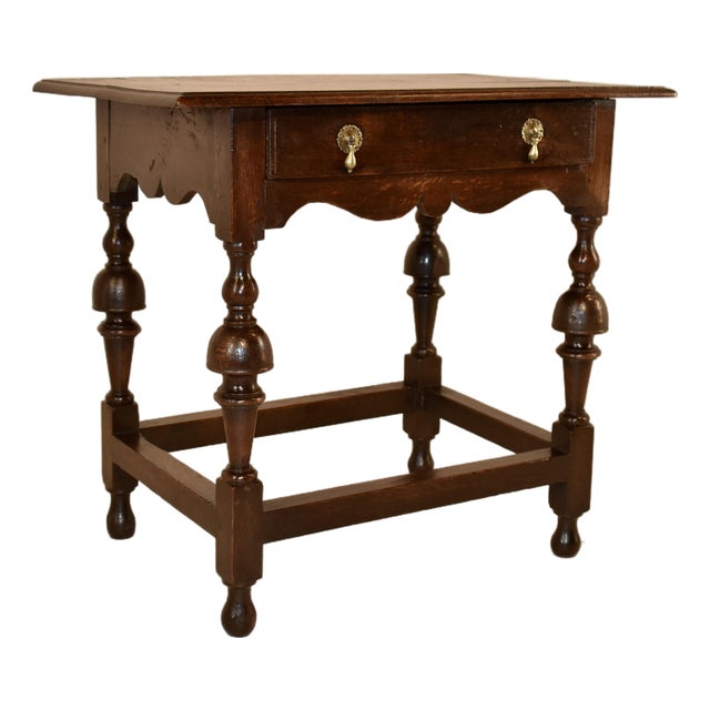 18th Century English Oak Side Table For Sale