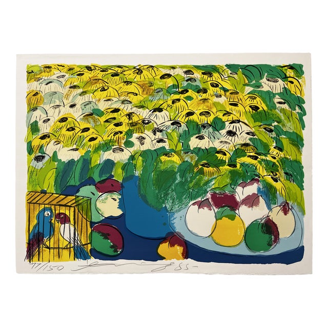 Walasse Ting, Composition, Lithograph, 1985 For Sale