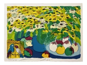 Walasse Ting, Composition, Lithograph, 1985
