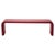 Rounded Burgundy Leather and Brass Base Bench by Reda Amalou Design For Sale - Image 6 of 6