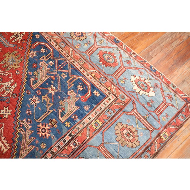 Red Antique Oversize Tribal Persian Bakshaish Rug For Sale - Image 8 of 18