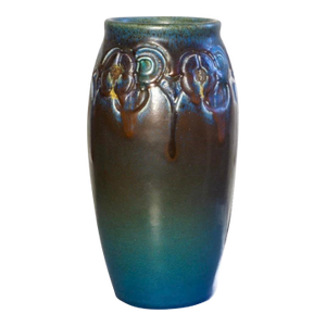 1917 Signed Rookwood Pottery Vase by Charles Stewart Todd, Carved Arts & Crafts