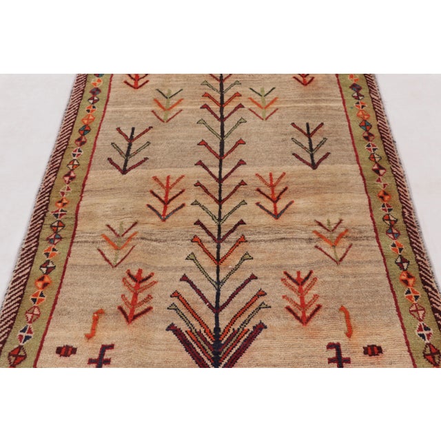 Rug & Kilim Vintage Persian Gabbeh Rug, Minimalist Tree of Life Pattern - Rug & Kilim For Sale - Image 4 of 10