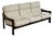 1970s Vintage Upholstered Mid-Century Modern 3-Seat Sofa For Sale