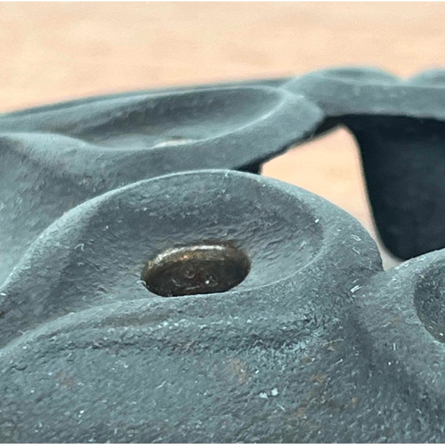 Black Mid-Century Modern Danish Brutalist Cast Iron Candleholder by Jens Harald Quistgaard, 1960s For Sale - Image 8 of 18