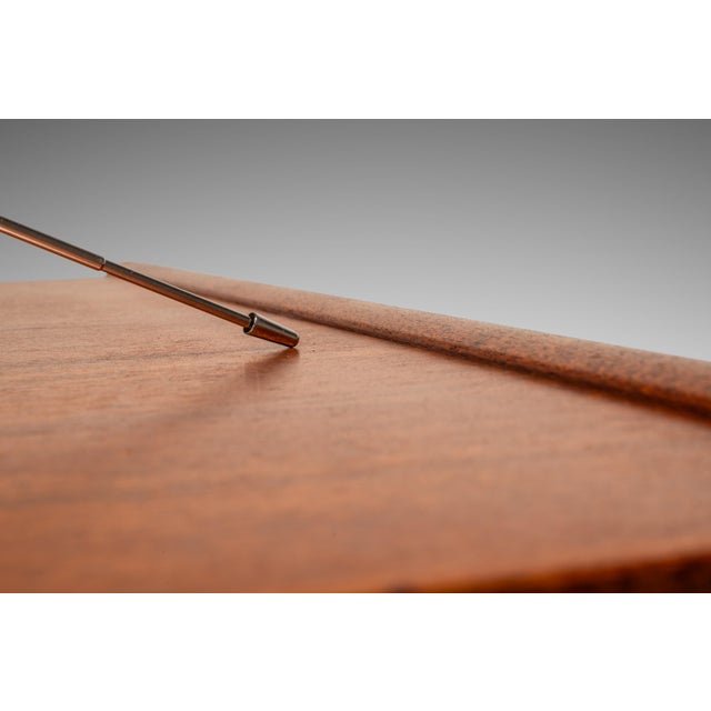Danish Mid-Century Modern "Floating" Executive Desk in Teak by Dyrlund, Denmark, C. 1960s For Sale In Orlando - Image 6 of 18