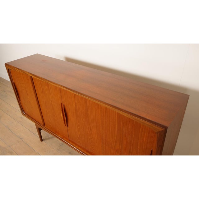 Brown Vintage Danish Teak Highboard by Johannes Andersen for Silkeborg For Sale - Image 8 of 18