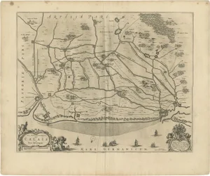 Antique Map of the North-Western Part of France by Janssonius, 1657