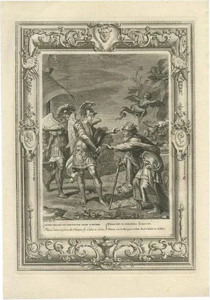 Chatelain, Illustration of Phineus, Son of Poseidon or Phoenix, 1733, Print