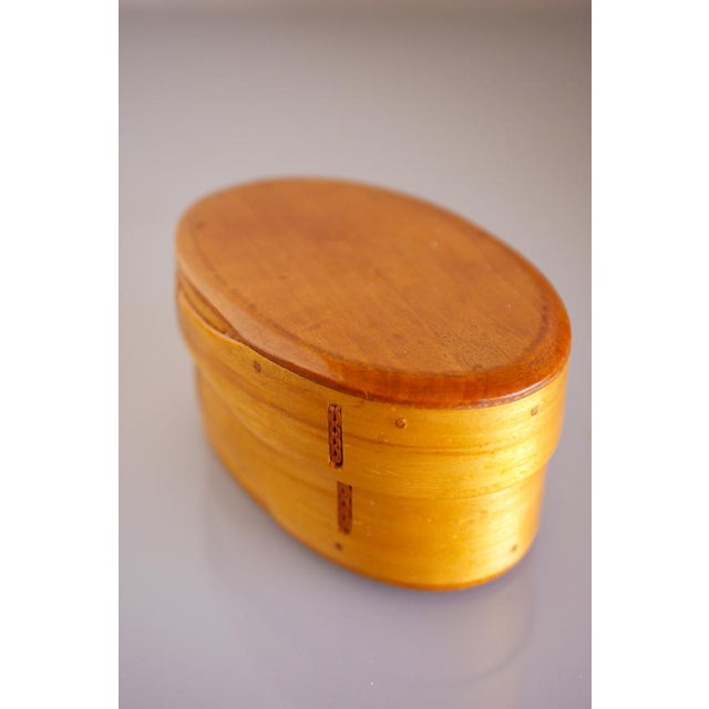 Vintage Swedish Bent Wooden Tine Box, 1920s For Sale - Image 4 of 12