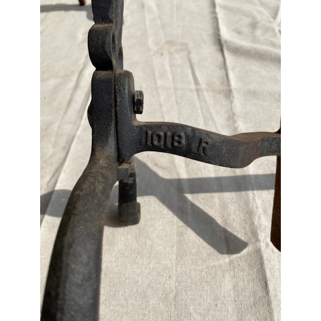 Metal Early 20th Century Fireplace Iron Andirons - a Pair For Sale - Image 7 of 11